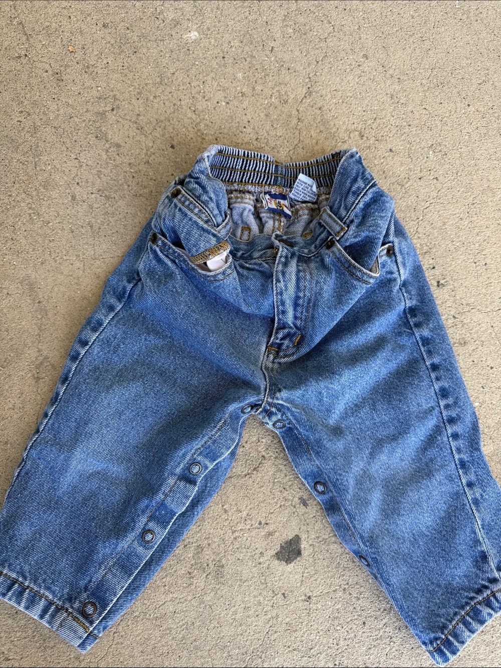 Universal Thread Blue Denim Snap-Front Kids Jeans